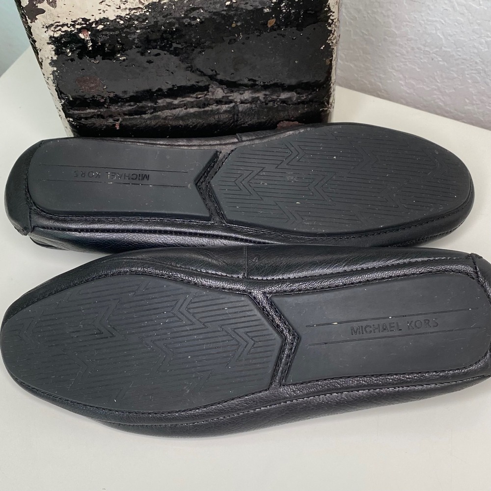 Michael Kors Lillie Black Leather Quilted‎ Ballet Flats with MK Logo Size 7.5 - Picture 7 of 10